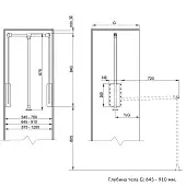 Пантографы пантограф для шкафа (лифт мебельный) gtv 645-910 мм, графит 
