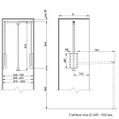 Пантографы пантограф для шкафа (лифт мебельный) gtv 545-700 мм, белый
