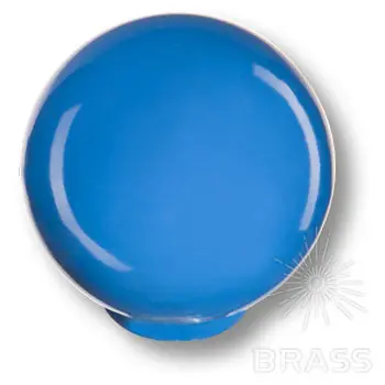 Ручки Brass Детские 626azm1 ручка мебельная детская, шарик, цвет голубой глянцевый