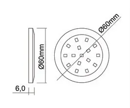 Светильники светильник palis-19-2 12v, 1,8w, 4000к серебристый, d60мм (круг)