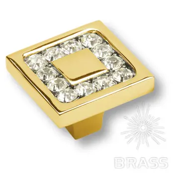 Ручки 0771-003-2 ручка мебельная современная классика с кристаллами swarovski, глянцевое золото