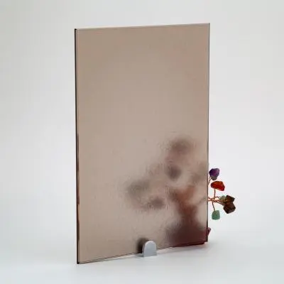 Стекло интерьерное Китай стекло прозрачное матовое "айс" бронза, 4мм (1830*2440)