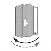 Комплекты складных дверей Hettich комплект фурнитуры wingline l push to move для 1 двери (2 створки), ширина до 1,2м (25кг) левый