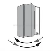 Комплекты складных дверей Hettich комплект фурнитуры wingline l pull to move silent для 1 двери (2 створки), ширина до 1,2м (12кг) левый