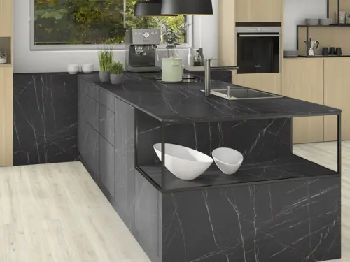 Фасадные панели EGGER матовые камень пьетра гриджиа черный матовый f206 pm/st9, плита egger лмдф лак 2800 х 2070 х 18 мм