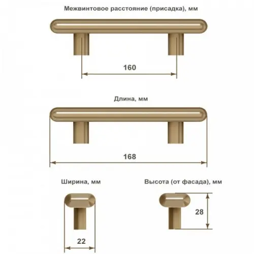 Ручки мебельные Metakor ручка мебельная oval, 160мм, чугун