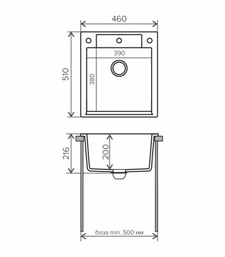 Мойки Polygran мойка кухонная polygran модель argo 460 черный