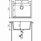 Мойки Polygran мойка кухонная polygran модель argo 560 белый хлопок