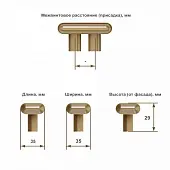 Ручки мебельные Metakor ручка мебельная tower square, бронза						