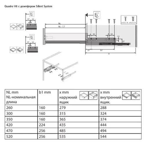 Комплекты ящиков InnoTech Atira комплект ящика innotech atira nl-350*176 мм, silent system, серый