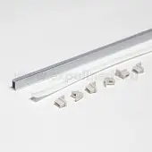 Профиль для светодиодных лент 5мм профиль gls solo 3.0м врезной 0609w для led-ленты с рассеивателем, алюминий