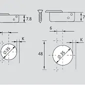 Петли мебельные DTC петля мебельная dtc pivot-star накладная 105° с доводчиком, 45мм, snap-on, для фасадов 10-20мм