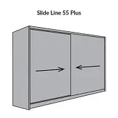 Комплекты раздвижных дверей Hettich комплект фурнитуры slide line 55 plus для 2 дверей, ширина до 2,5м