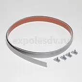 Система SlideLine M декоративный профиль гибкий slide line m, 2500мм, h-18 под приклеивание, серебристый