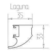 Черный матовый пв профиль вертикальный laguna 5600мм чёрный матовый