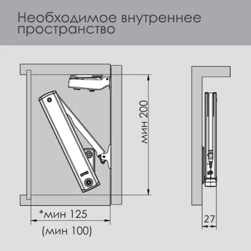 Подъемники поворотные подъемник dtc top stay se (240-600мм), индекс 500-1500