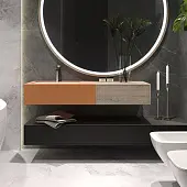 Фасадные панели Möbius Slotex  sepia1072/8 бекинг белый, плита slotex mobius дсп 3000х1215х18 мм