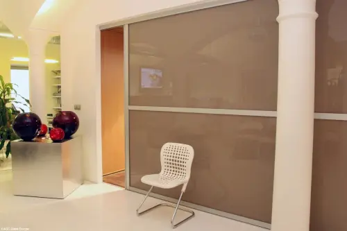 Стекло интерьерное AGC  стекло lacobel light brown, 4мм (1605*2550) (продажа кратно 0,5 листа)