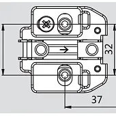 Петли мебельные DTC монтажная планка dtc pivot-star, h=2мм, snap-on 3d