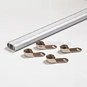 Профиль для светодиодных лент 8мм профиль 3015al 2.0м рейлинговый для led подсветки, с диффузором и держателями 4шт, алюминий