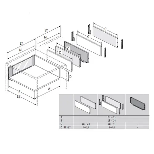 Комплекты ящиков Avantech You комплект ящика avantech you inlay nl-350*187мм, silent system, серый