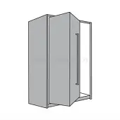 Комплекты складных дверей Hettich комплект фурнитуры wing 77 для 1 двери (2 створки), ширина до 1,5м (25кг), без привязки к боковинам
