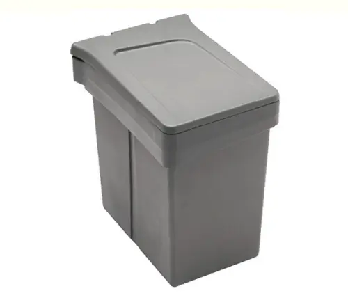 Кухонные корзины, бутылочницы контейнер для сбора мусора aff двухсекционный 2*10л, антрацит