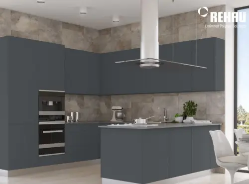 Коллекция Velluto grigio bromo supermatt, плита рехау velluto 3050 х1300 х20 мм
