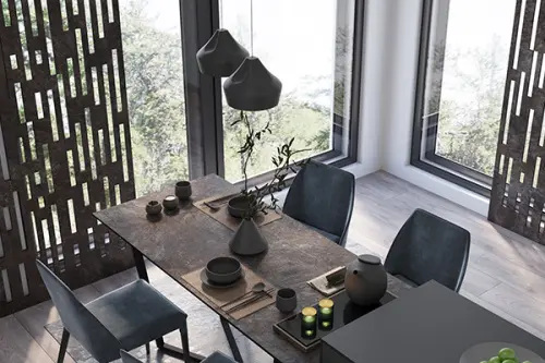 Компакт-плита SLOTEX black slate, компакт-плита slotex  (12, 1320, 3050)