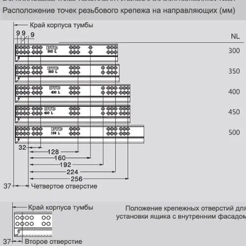 Направляющие скрытого монтажа DTC направляющие скрытого монтажа dtc 3d, 300мм, с доводчиком