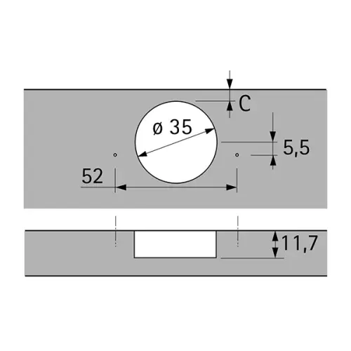 Петли мебельные Hettich (Германия) петля hettich intermat вкладная 110°, без доводчика